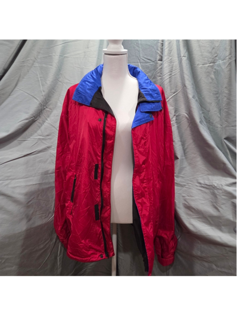 NWOT Marmot Men's Vibrant Red Blue Windbreaker Gorpcore Outdoorsy Gore-Tex Sz L